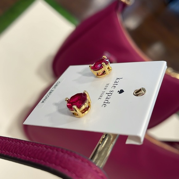 Kate Spade Red Cubic Zirconia Earrings - Picture 15 of 16